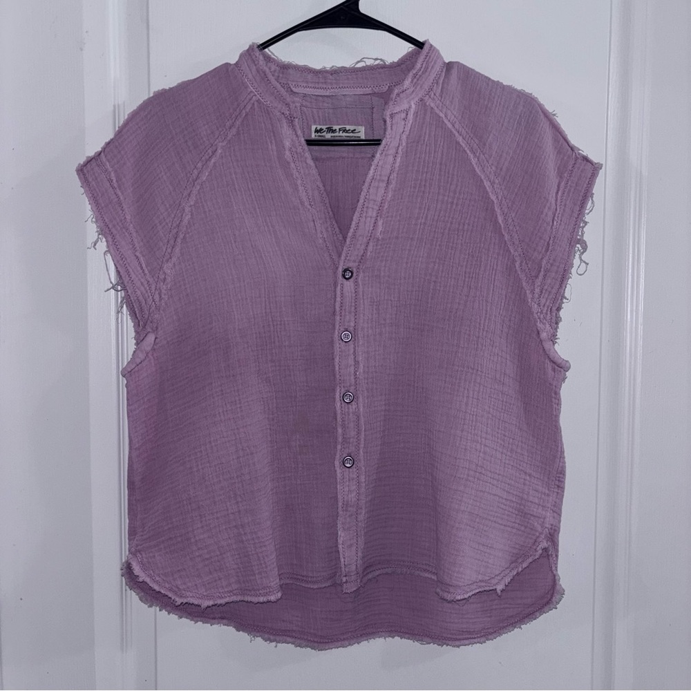 We The Free Mauve Sleeveless Blouse
